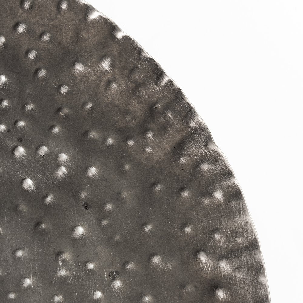 Set Of 3 Decorative Black/Grey Metal Plates