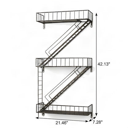 Starlight Canyon Home Industrial Metal Wall Shelf