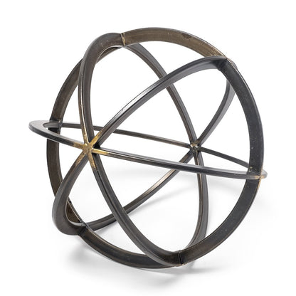 Galenna I(Large) 10L x 10W Black Metal Circular Decorative Orb