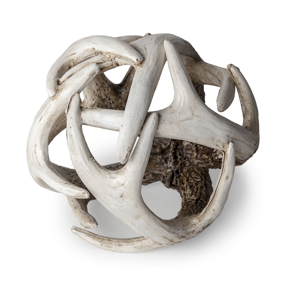 Ramus (Small) 5L x 5W Brown Antler Shaped Decorative Resin Orb Ball