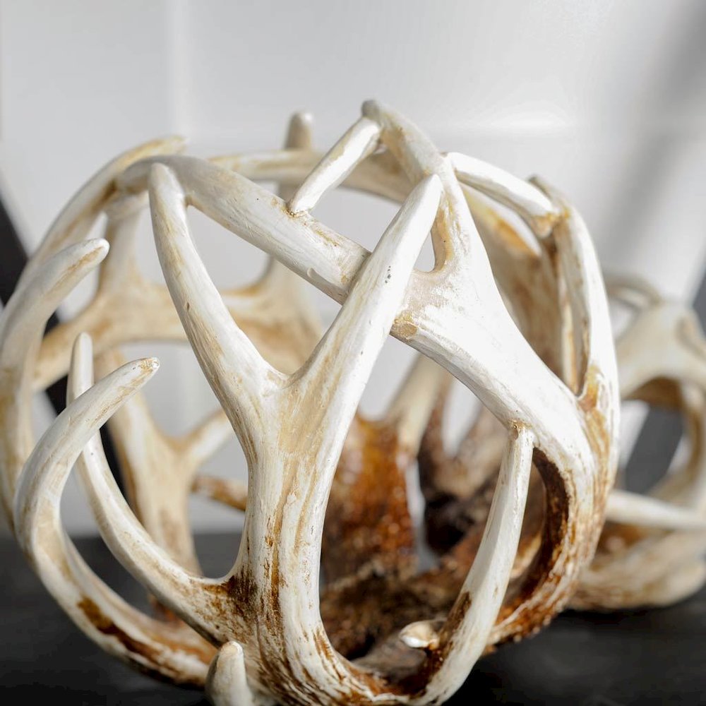 Ramus (Large) 7L x 7W Brown Antler Shaped Decorative Orb Ball