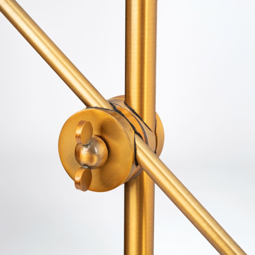 Fragon (26"H) Gold-Tone Metal Adjustable Cone Shade Table Lamp