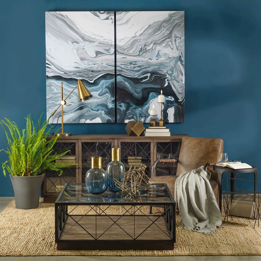 Fragon (26"H) Gold-Tone Metal Adjustable Cone Shade Table Lamp