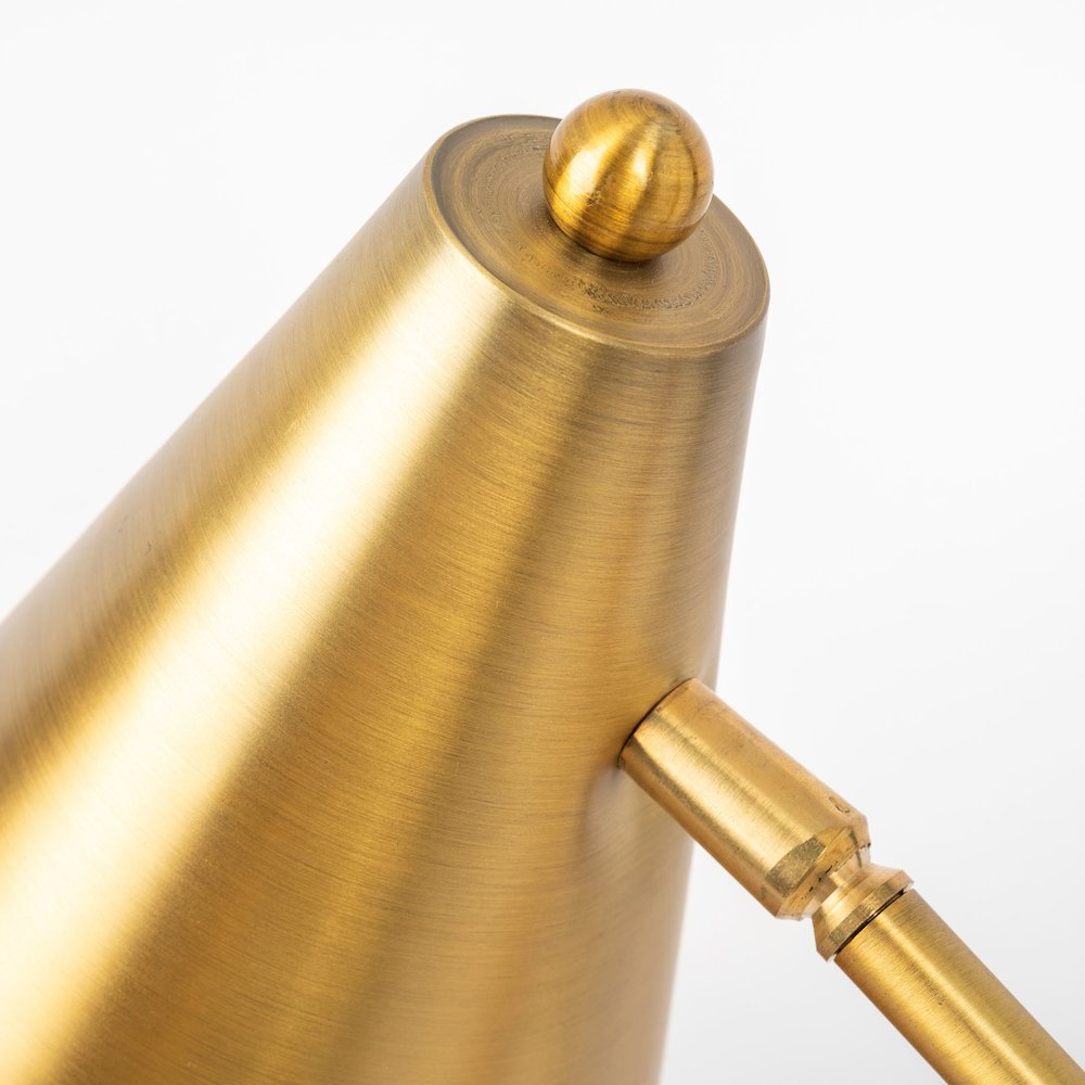 Fragon (26"H) Gold-Tone Metal Adjustable Cone Shade Table Lamp