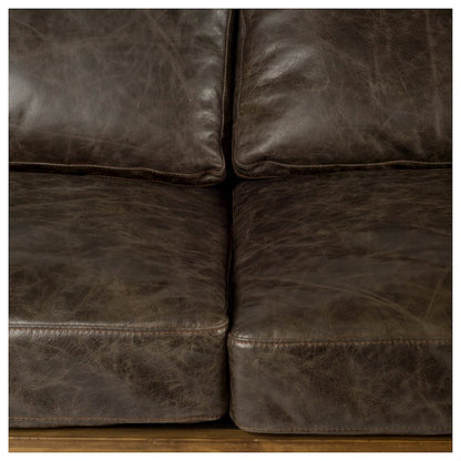 Colburne 96" Brown Leather Three Seater Sofa