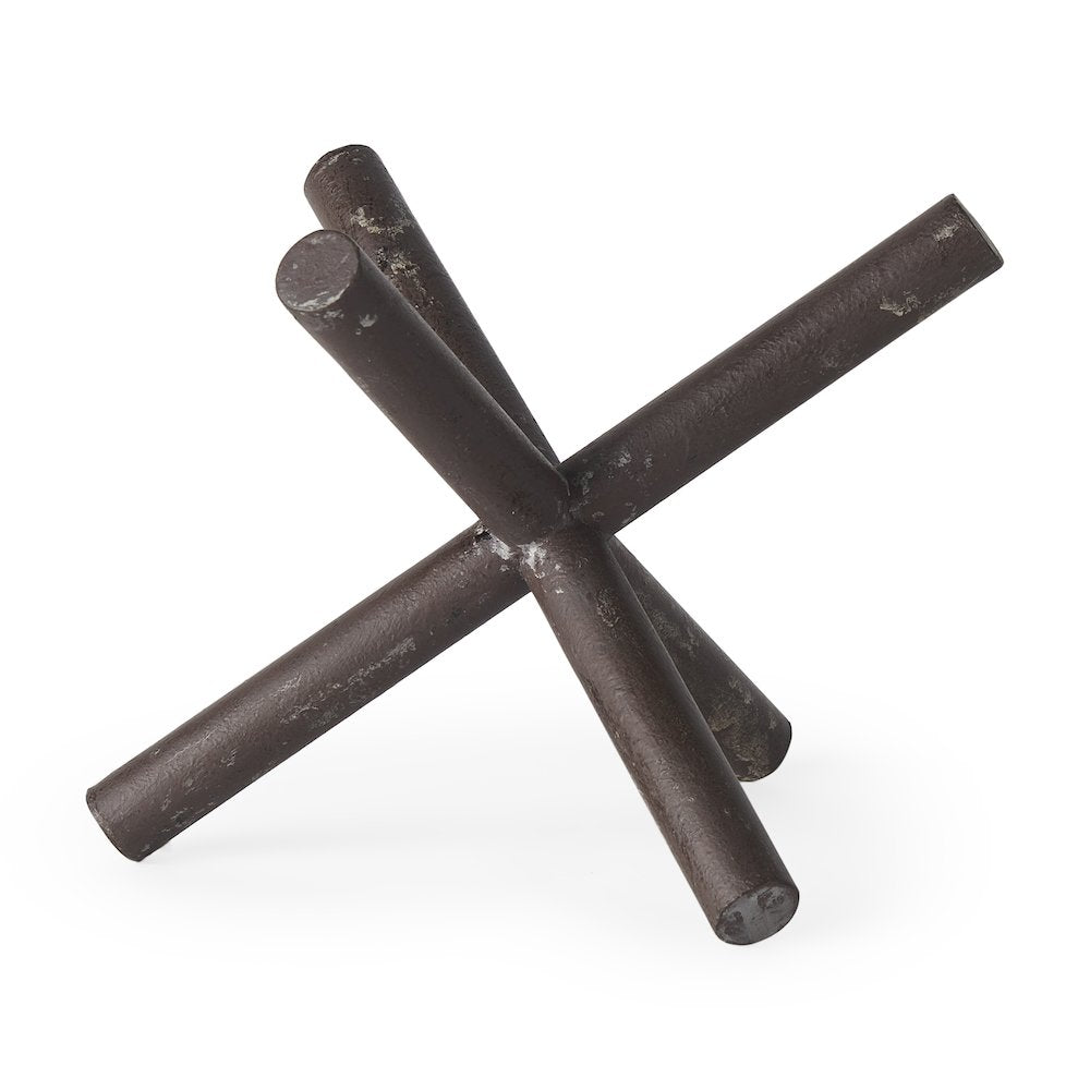 Astericks (Large) 10L x 10W Brown Metal Decor Object