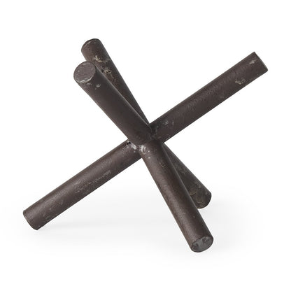 Astericks (Large) 10L x 10W Brown Metal Decor Object