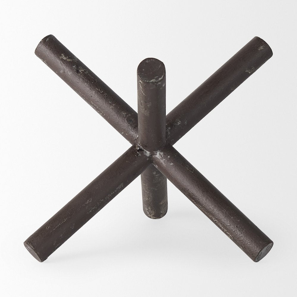Astericks (Large) 10L x 10W Brown Metal Decor Object