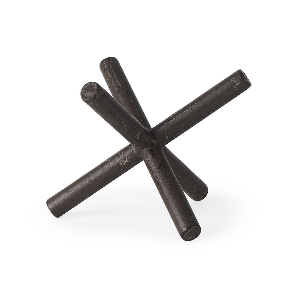 Astericks (Medium) 8L x 7W Brown Metal Decor Object