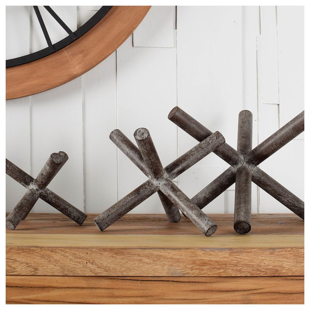 Astericks (Medium) 8L x 7W Brown Metal Decor Object