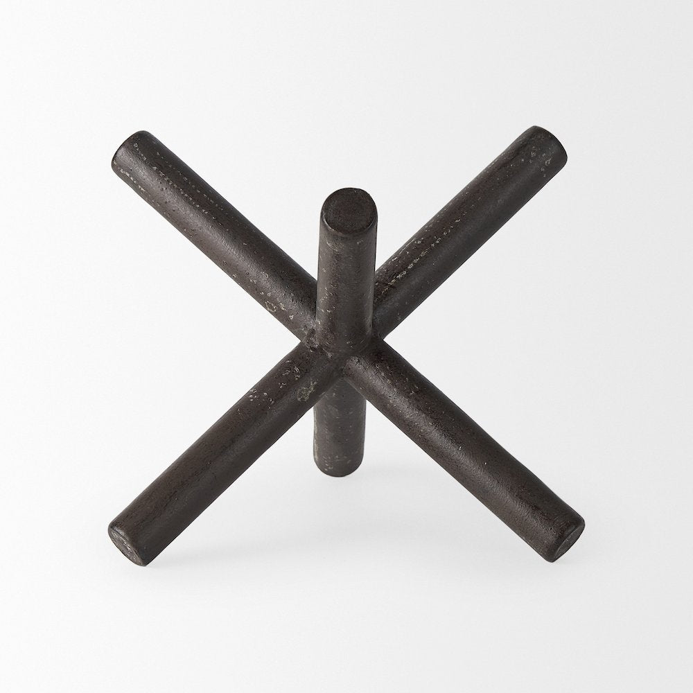 Astericks (Medium) 8L x 7W Brown Metal Decor Object