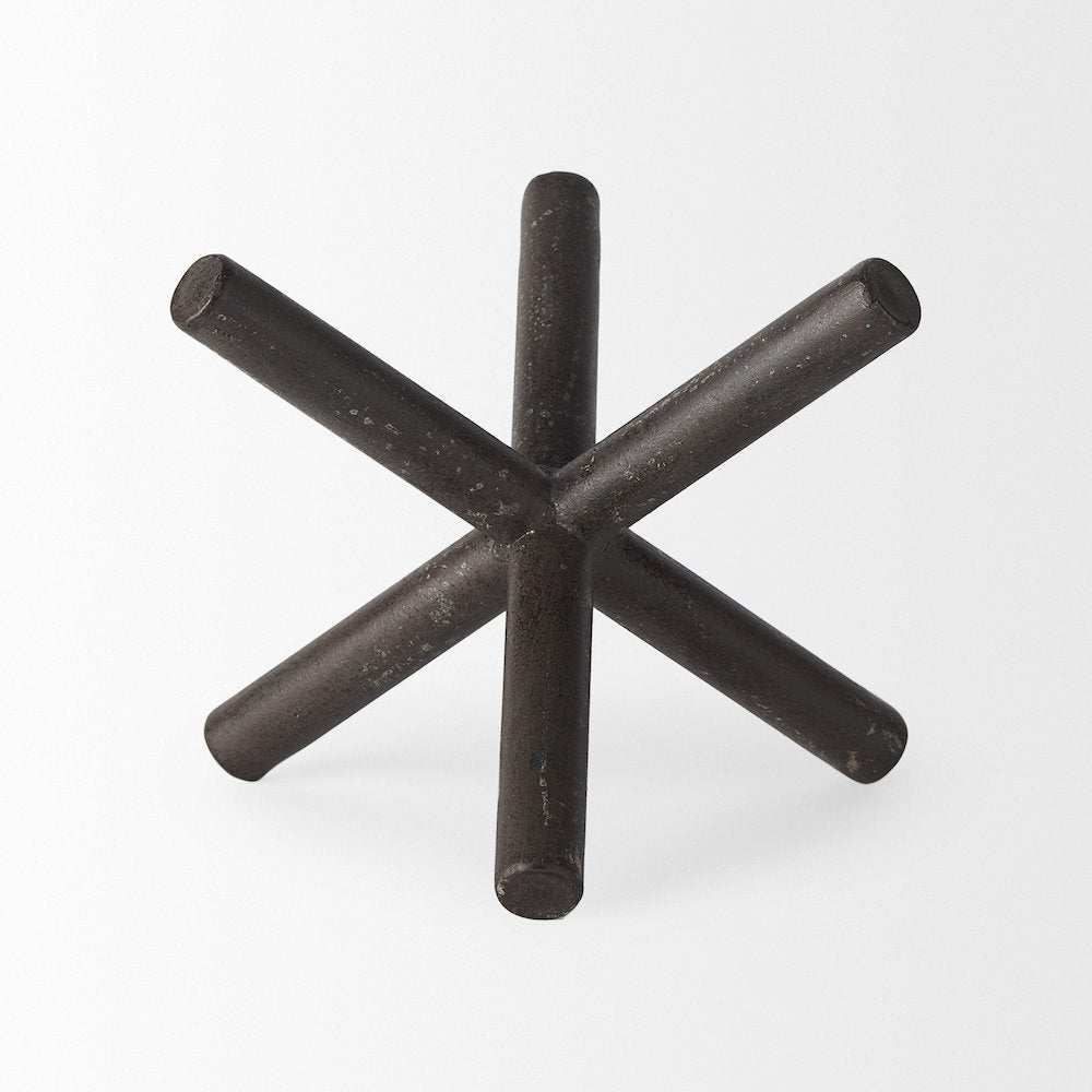 Astericks (Medium) 8L x 7W Brown Metal Decor Object