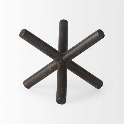 Astericks (Medium) 8L x 7W Brown Metal Decor Object