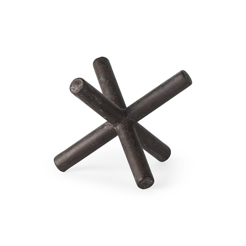 Astericks I(Small) 6L x 6W Brown Metal Decor Object
