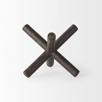 Astericks I(Small) 6L x 6W Brown Metal Decor Object