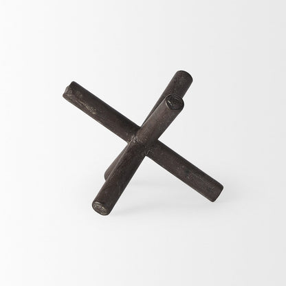 Astericks I(Small) 6L x 6W Brown Metal Decor Object