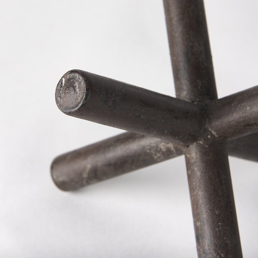 Astericks I(Small) 6L x 6W Brown Metal Decor Object