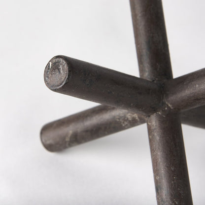 Astericks I(Small) 6L x 6W Brown Metal Decor Object