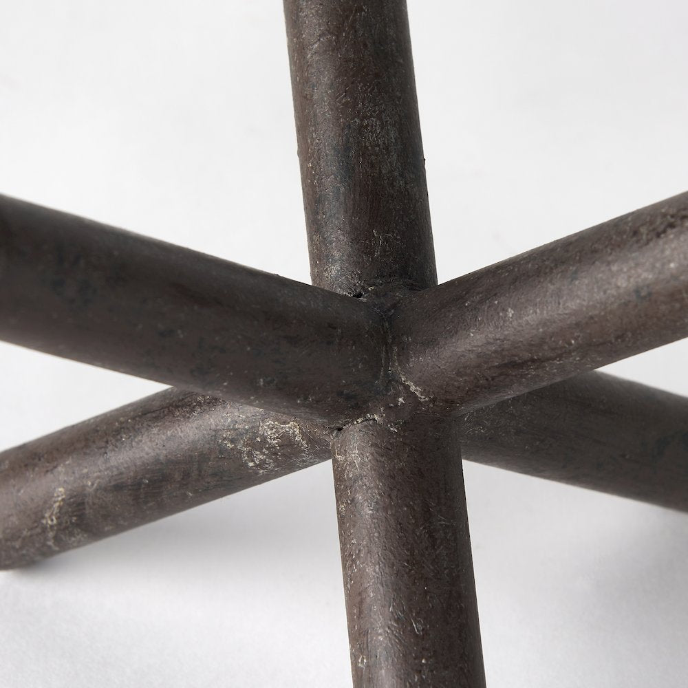 Astericks I(Small) 6L x 6W Brown Metal Decor Object