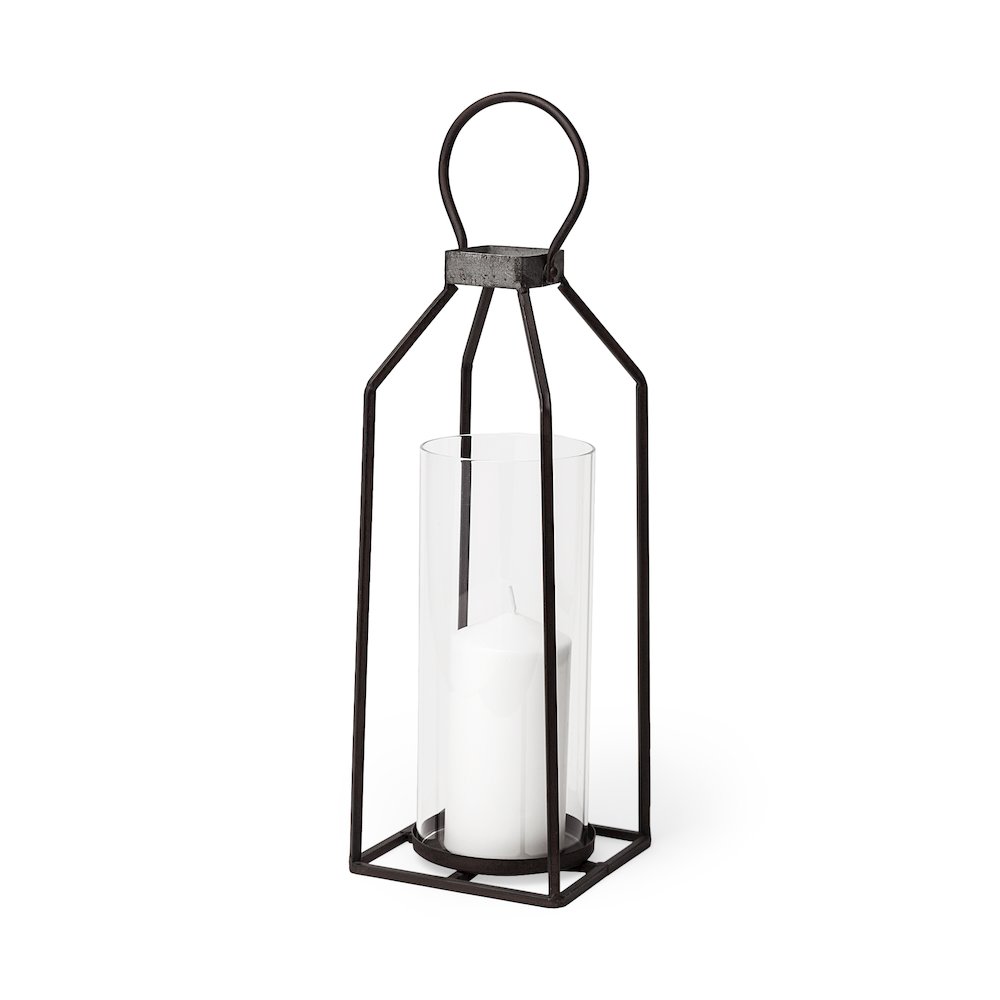 Kingston Large Rustic Metal Framed Table Candle Holder