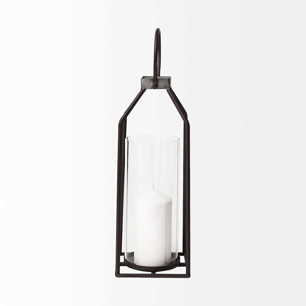 Kingston Large Rustic Metal Framed Table Candle Holder
