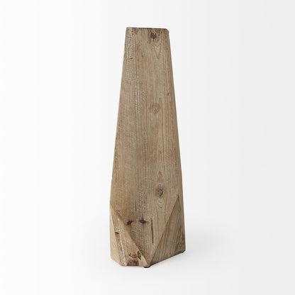 Allen Large Natural Wooden Base Oval Vase