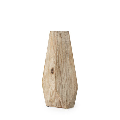 Allen Small Natural Wooden Base Oval Vase