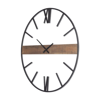 Roman 36" Round Oversize Industrial Wall Clock