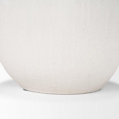 Karakum Short White Textured Ceramic Vase