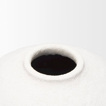 Karakum Large White Textured Ceramic Vase