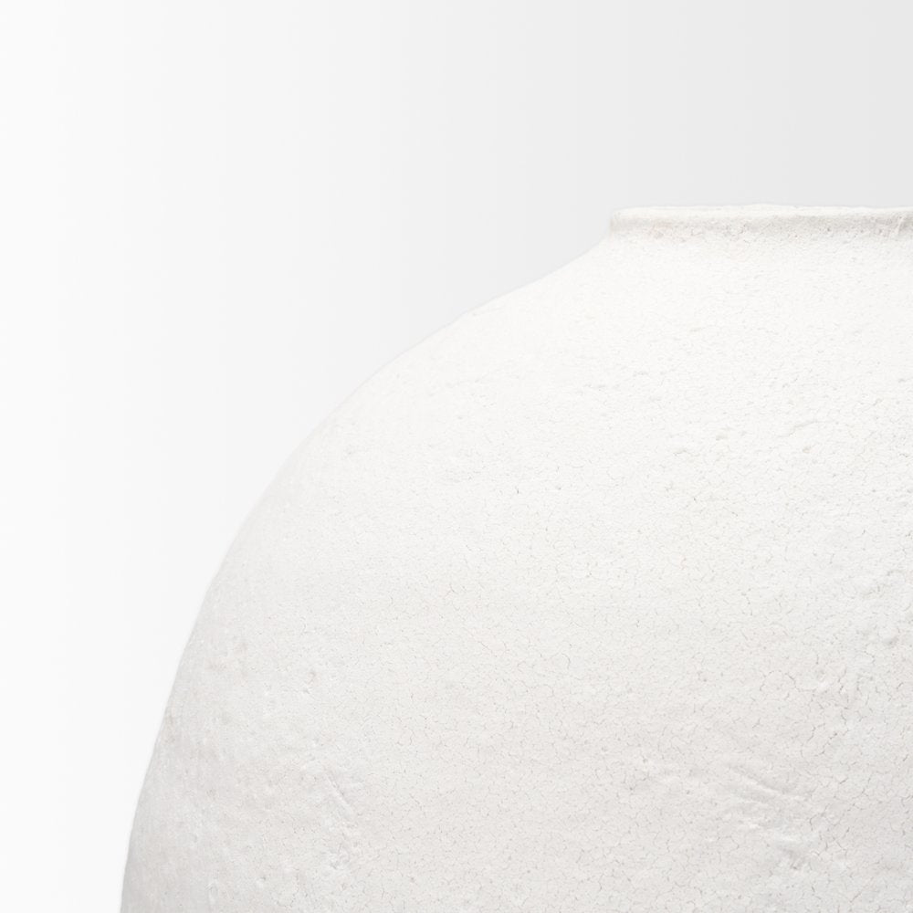 Karakum Large White Textured Ceramic Vase