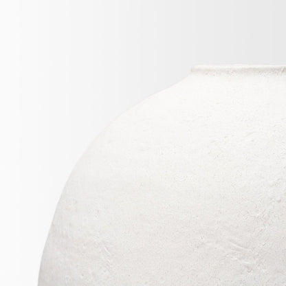 Karakum Large White Textured Ceramic Vase