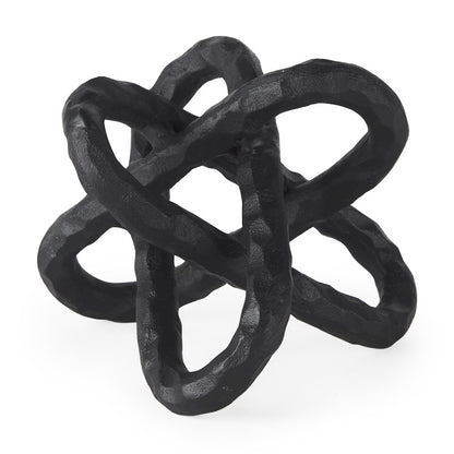 Wilhelm (Small) 7L x 7W Black Metal Link Decor Object