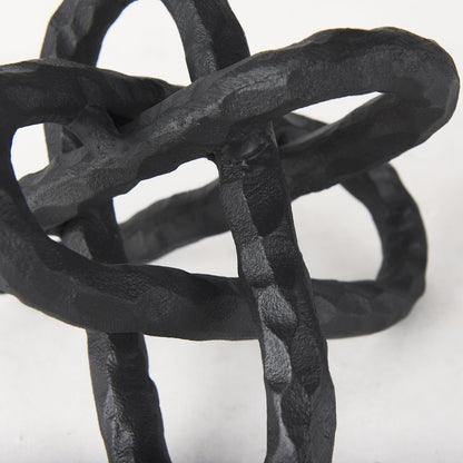 Wilhelm (Small) 7L x 7W Black Metal Link Decor Object