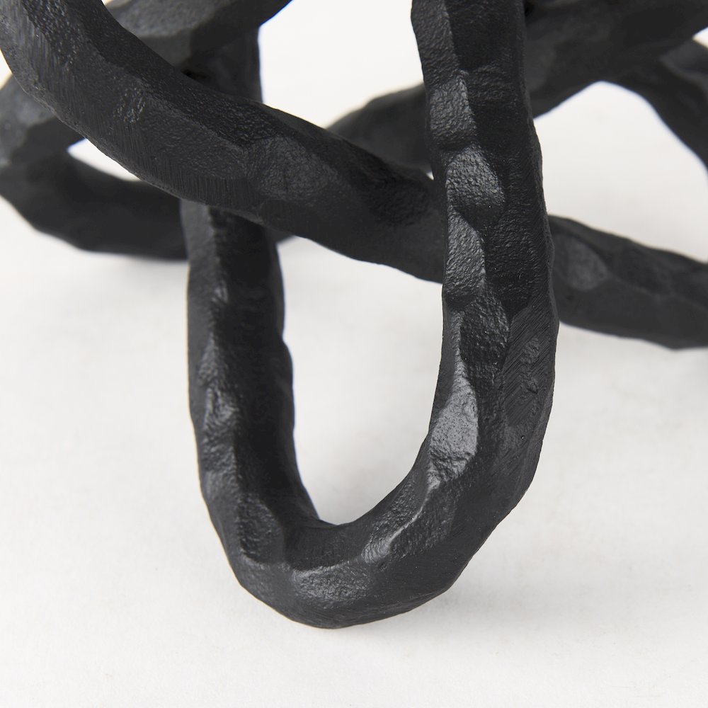 Wilhelm (Small) 7L x 7W Black Metal Link Decor Object