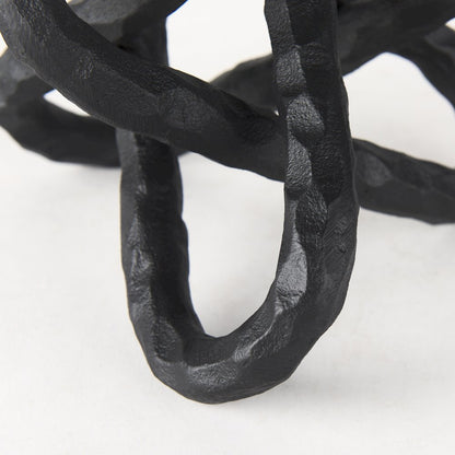 Wilhelm (Small) 7L x 7W Black Metal Link Decor Object