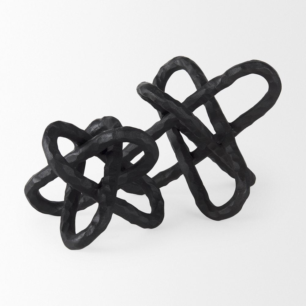 Wilhelm (Small) 7L x 7W Black Metal Link Decor Object