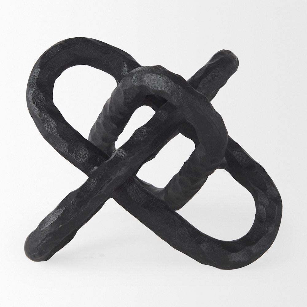 Wilhelm (Small) 7L x 7W Black Metal Link Decor Object