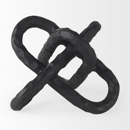 Wilhelm (Small) 7L x 7W Black Metal Link Decor Object