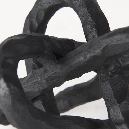 Wilhelm (Small) 7L x 7W Black Metal Link Decor Object