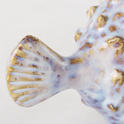 Spike (Small) 8L x 4W Off-White Ceramic Puffer Fish