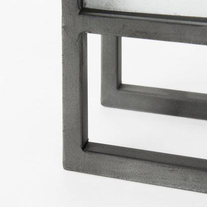 Felix Gray Metal Square Table Clock