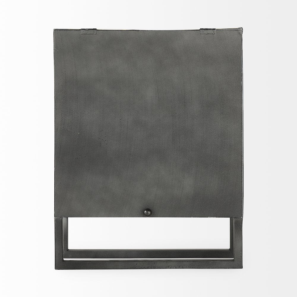 Felix Gray Metal Square Table Clock