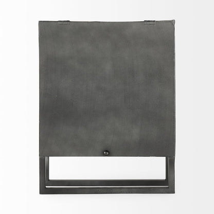 Felix Gray Metal Square Table Clock