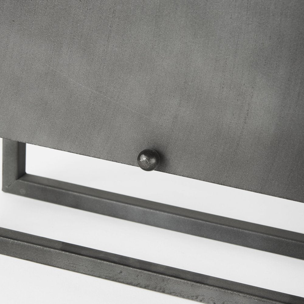 Felix Gray Metal Square Table Clock