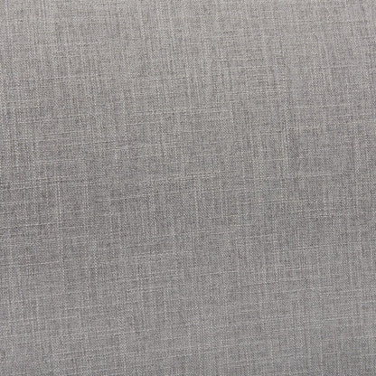 Grey Fabric Wrap Brown Wooden Frame Dining Chair