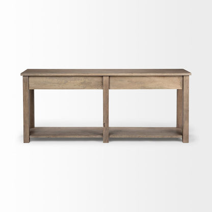 I72L X 18W Brown Wood 4 Drawer Console Table