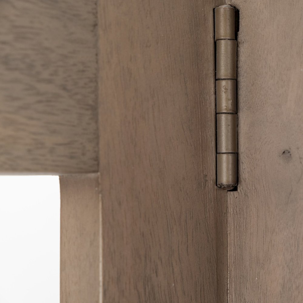 Light Brown Wood Four Shelf Shelving Unit