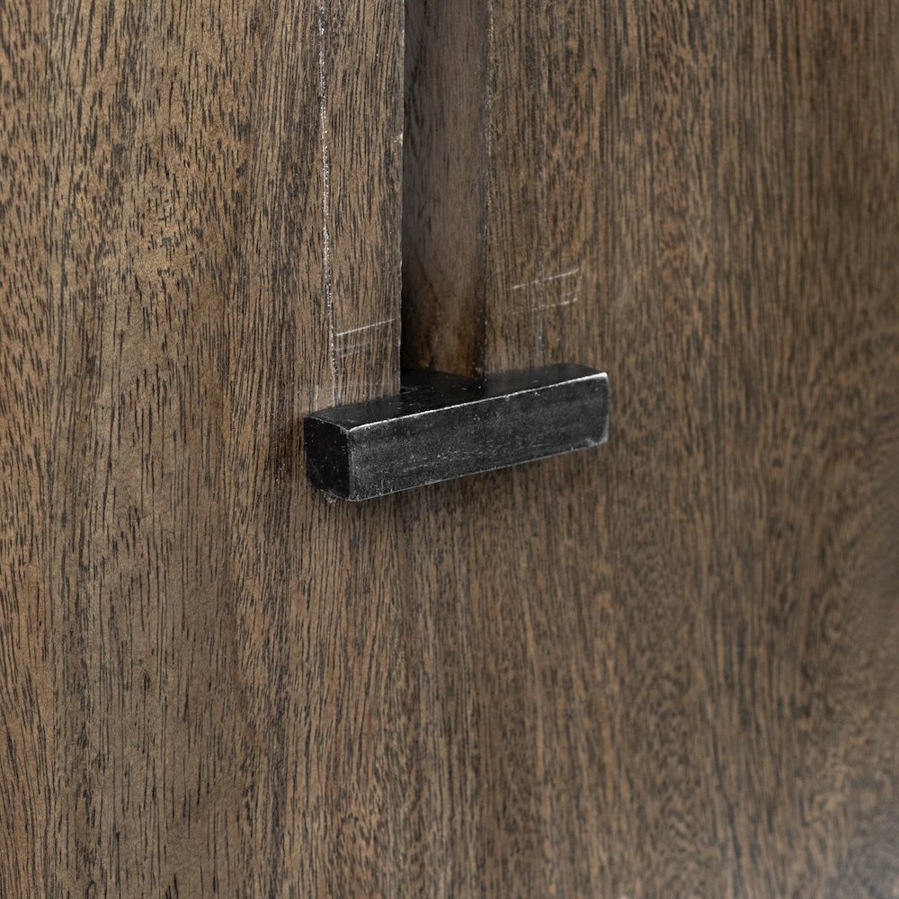 Live-Edge Wooden Brown Console Table