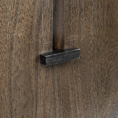 Live-Edge Wooden Brown Console Table